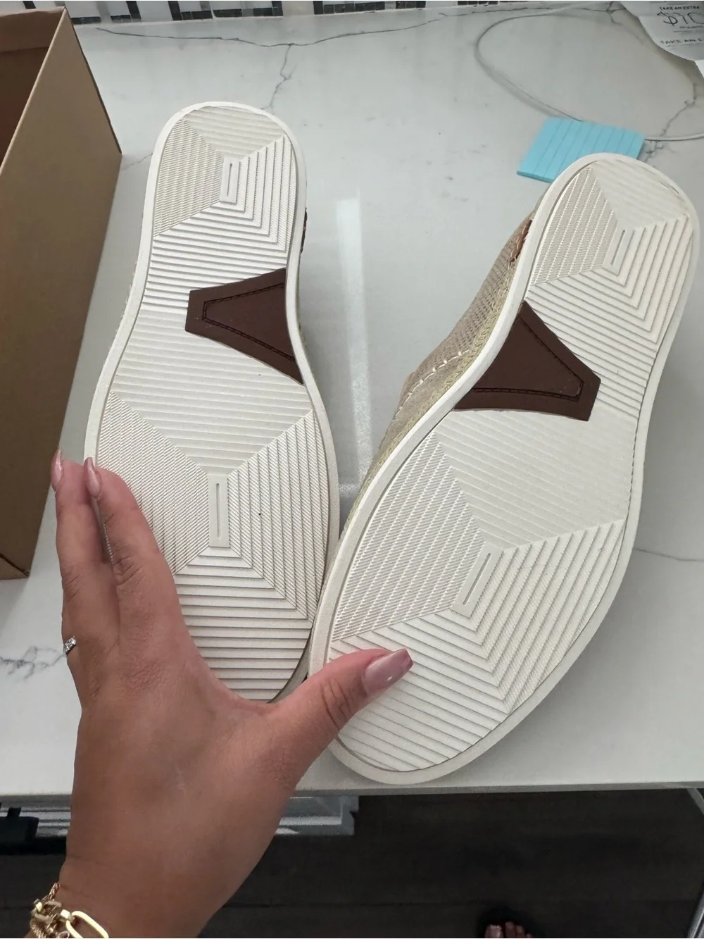 Steve Madden Cream Perforated Slip-On Loafer